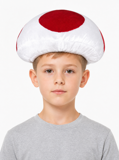 Carnival Mushroom Hat with Red Decorations