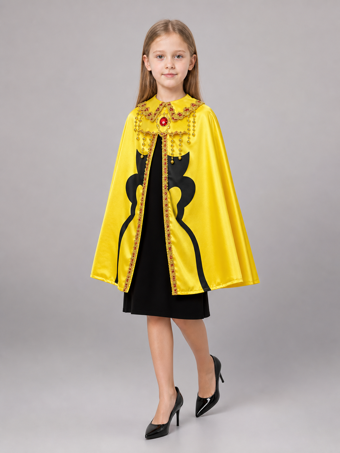 Yellow Costume Cape with Dragon Hat
