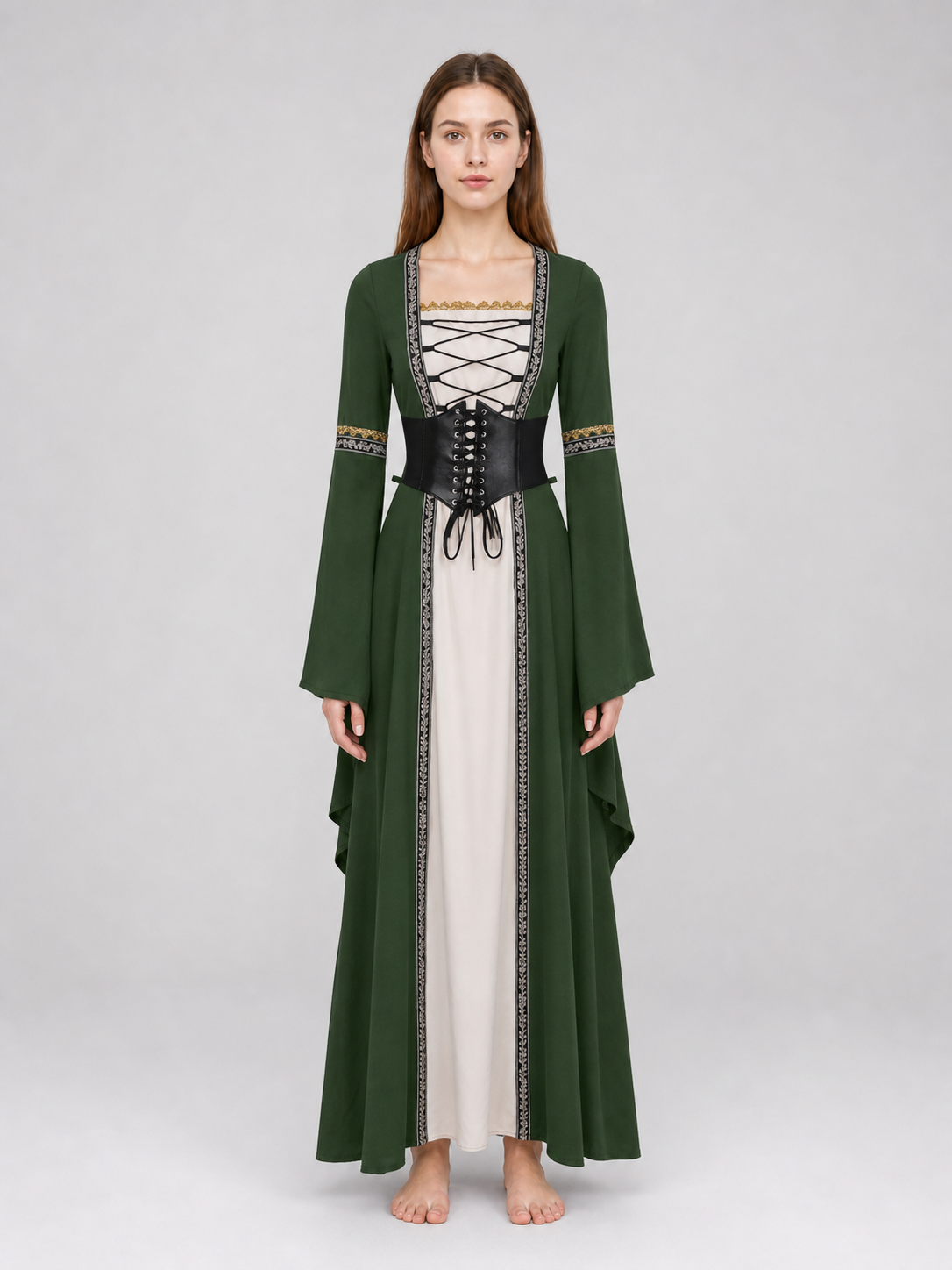 Gothic Medieval-Style Costume Dress