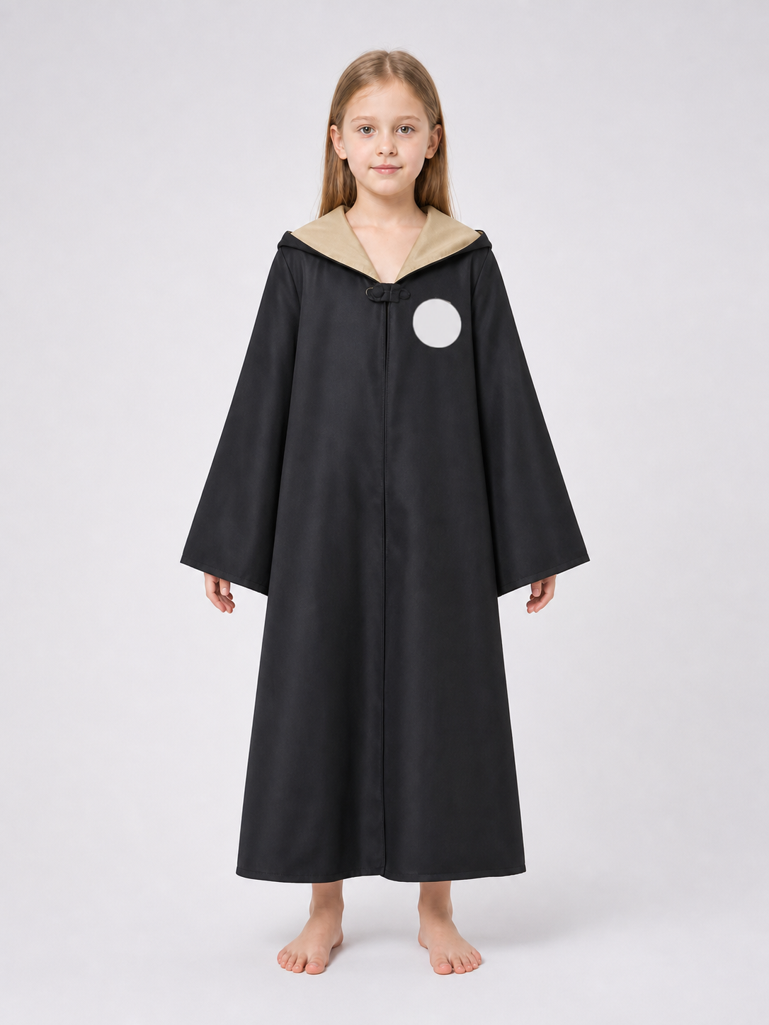 Halloween Wizard Costume with Robe and Hat front view