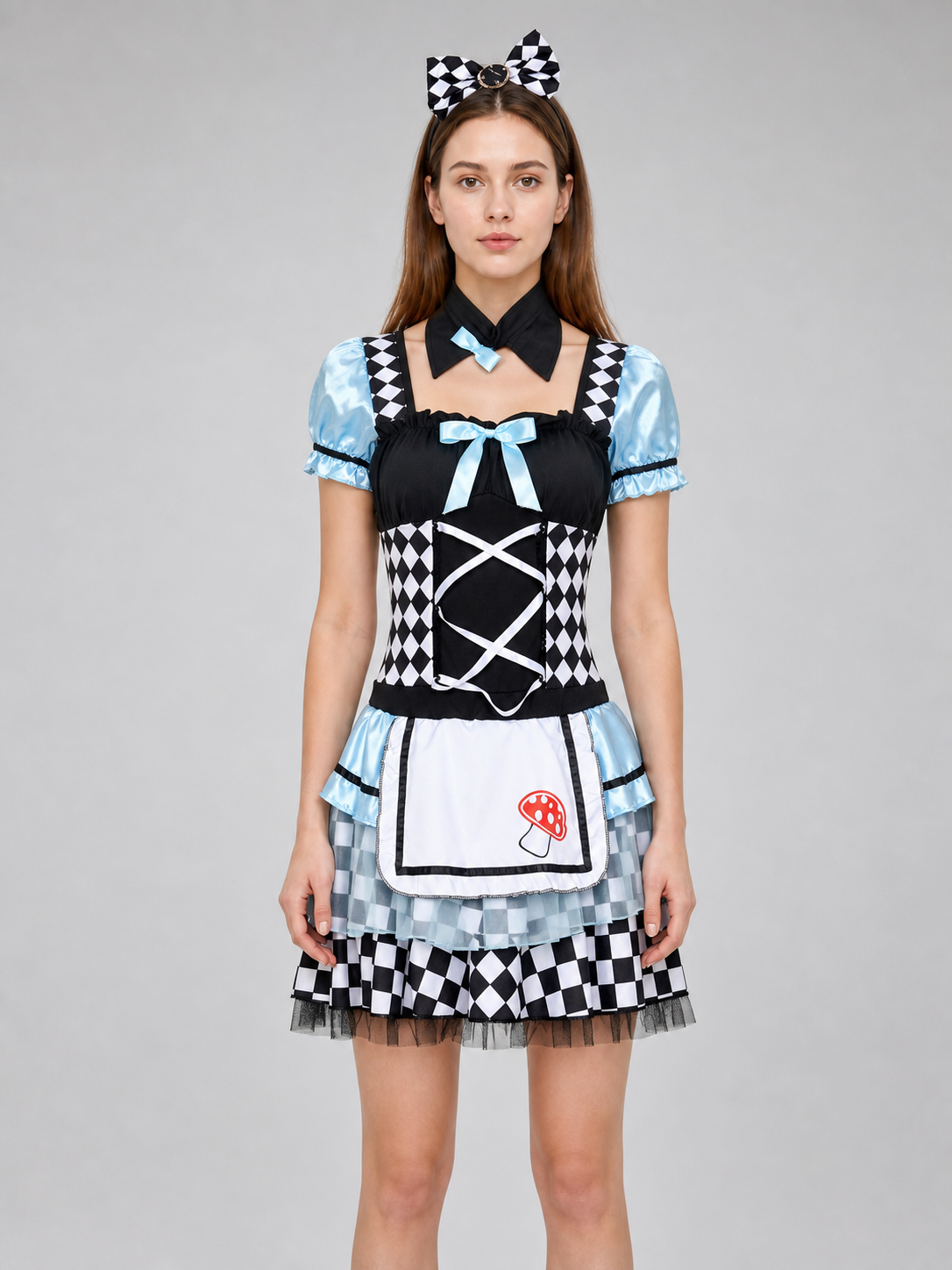 Harlequin Costume with Apron and Accessories