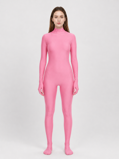 Pink One-Piece Hooded Cosplay Costume