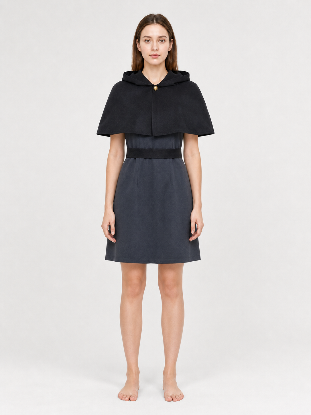 Amity Cosplay Dress with Hood and Wide Belt