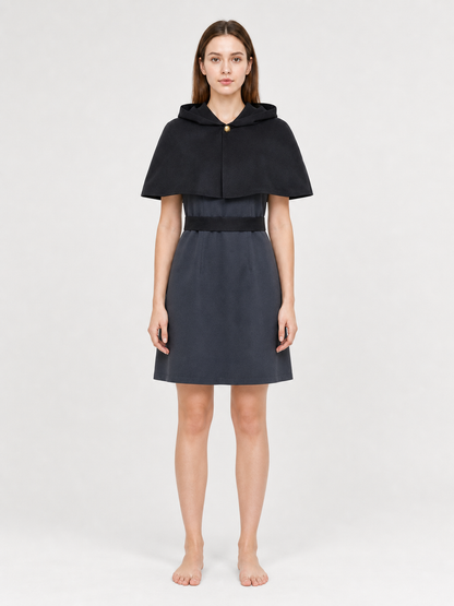 Amity Cosplay Dress with Hood and Wide Belt
