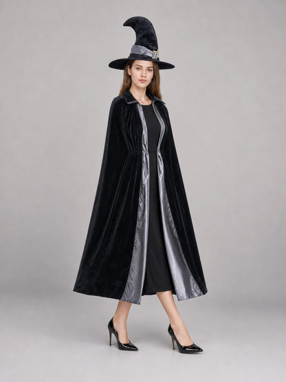 Witch Costume: Dress, Belt, and Pointed Hat