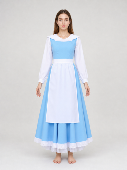 Cosplay Costume with Dress and Apron