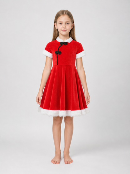 Children's Red Chinese-Style Holiday Dress