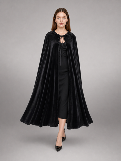 Black gothic carnival dress with sleeves
