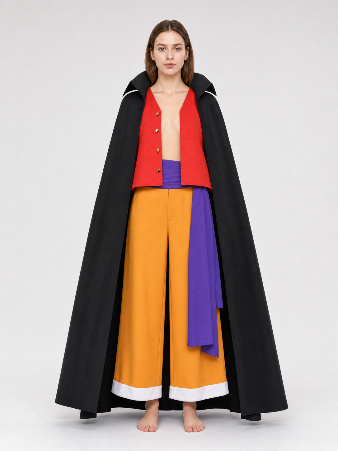Luffy Cosplay Set from Wano with Cape