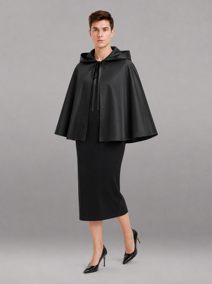Black Hooded Carnival Cloak for Cosplay
