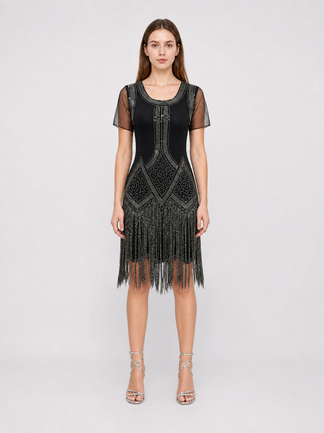 Vintage Fringe and Sequin Party Dress