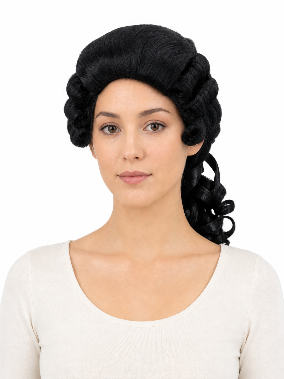 Black Colonial-Style Carnival Wig