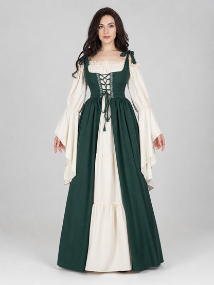 Layered Renaissance-Style Costume Dress