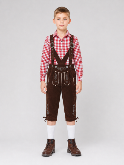 Folk-Style Costume: Plaid Shirt and Pants