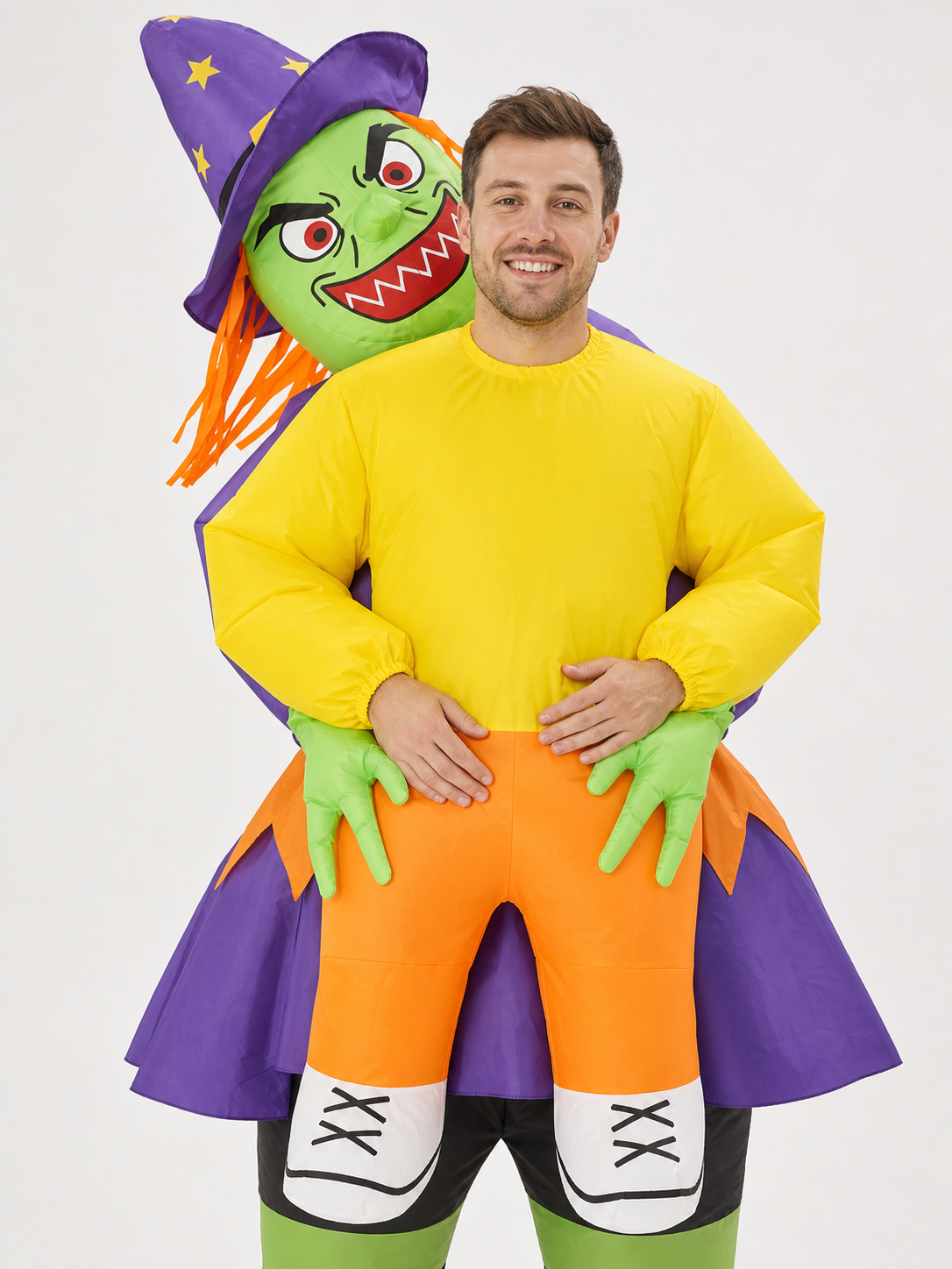 Inflatable Witch Costume with USB Fan
