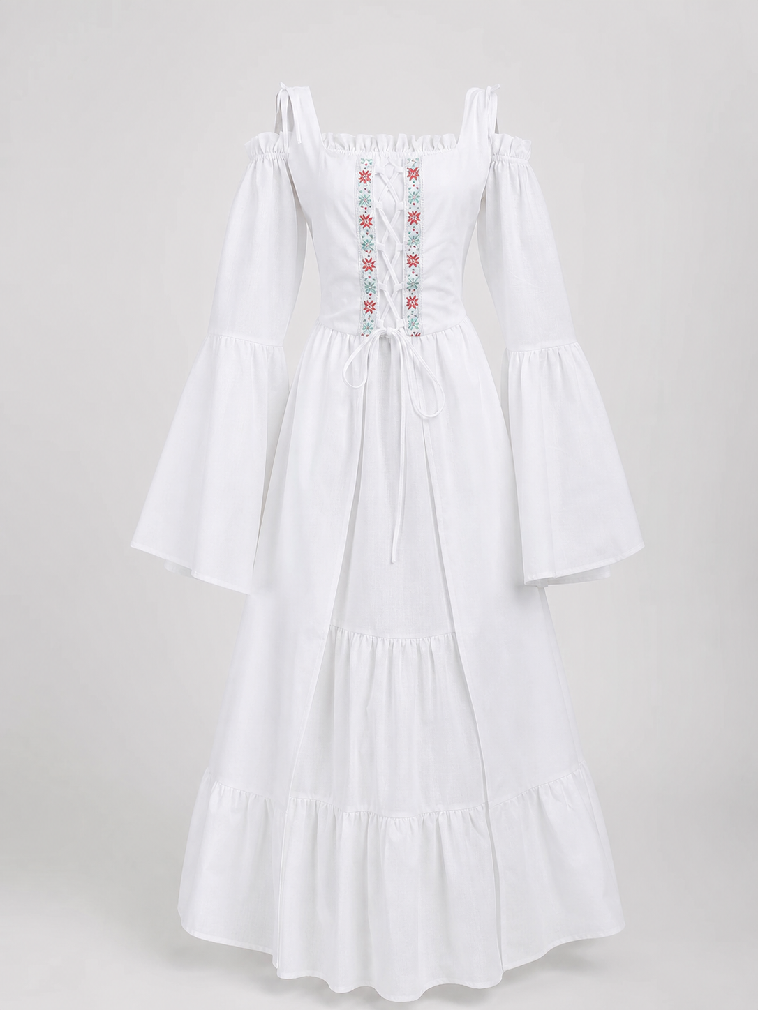 White Palace-Style Cosplay Costume with Corset Bodice