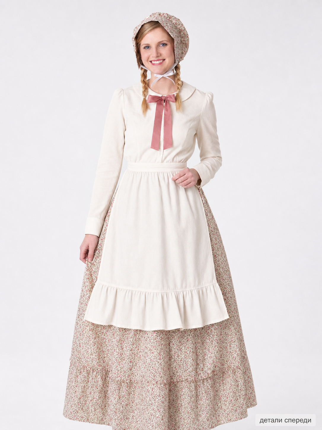 Red Riding Hood Costume with Apron and Bonnet