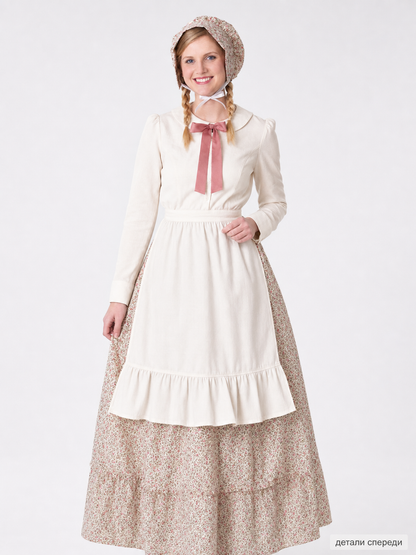 Red Riding Hood Costume with Apron and Bonnet