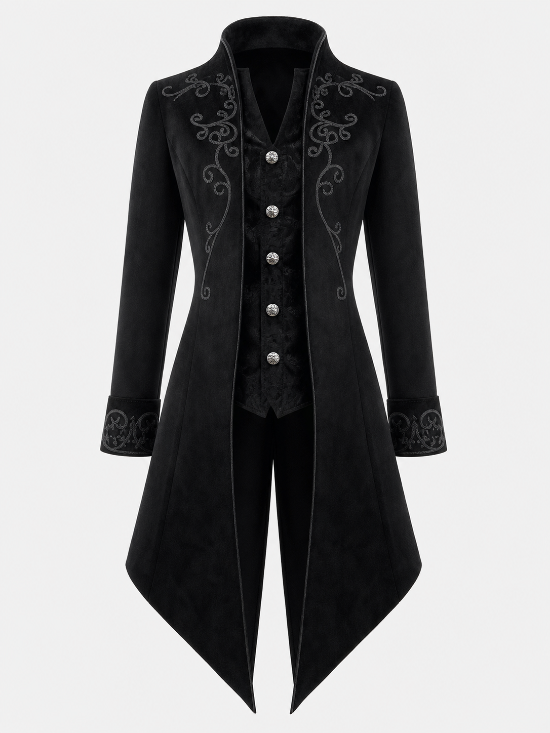 Carnival Gothic Frock Coat with Embroidery