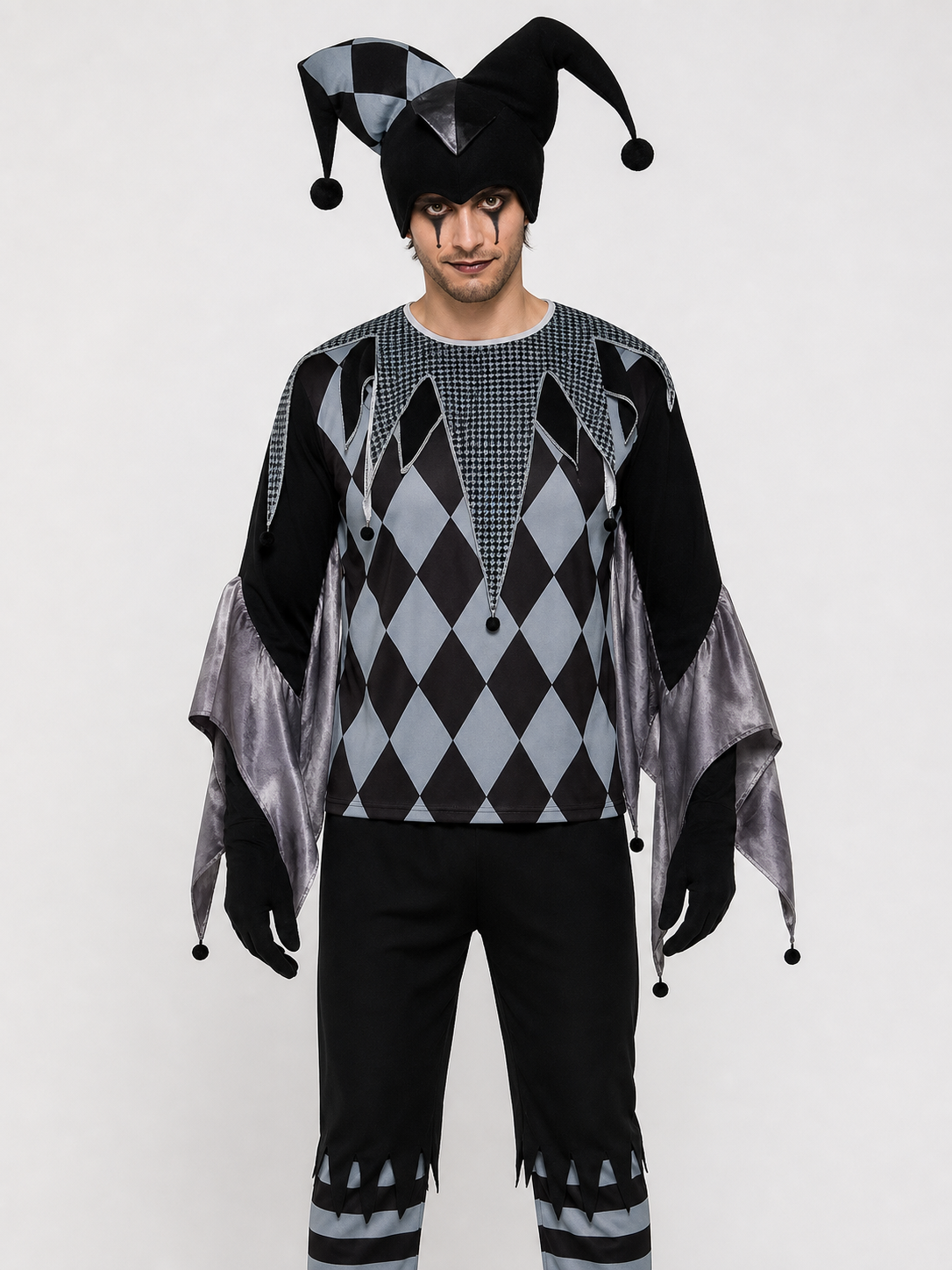 Jester-Style Clown Cosplay Costume for Halloween