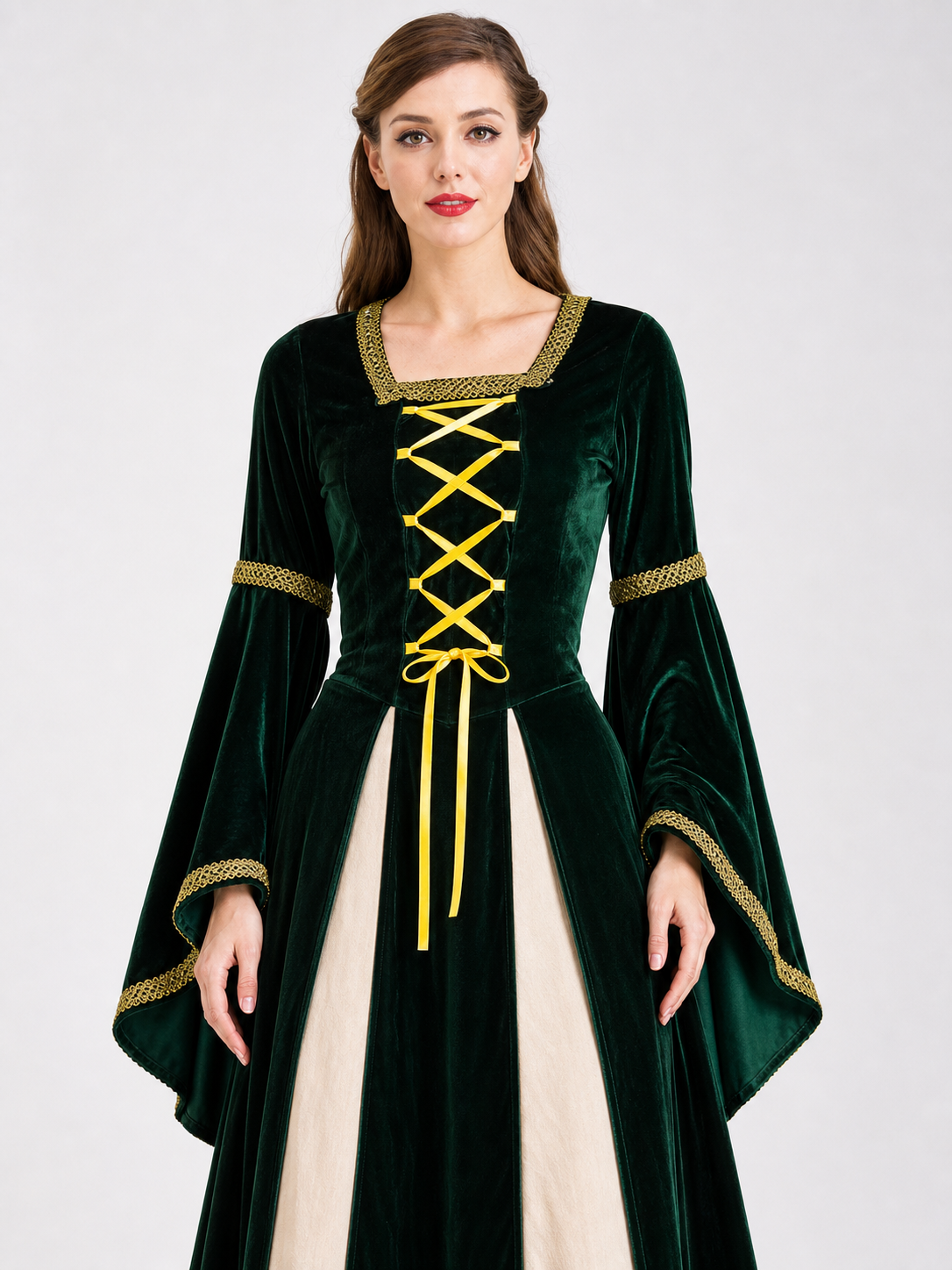 Medieval-Style Carnival Dress with Lacing
