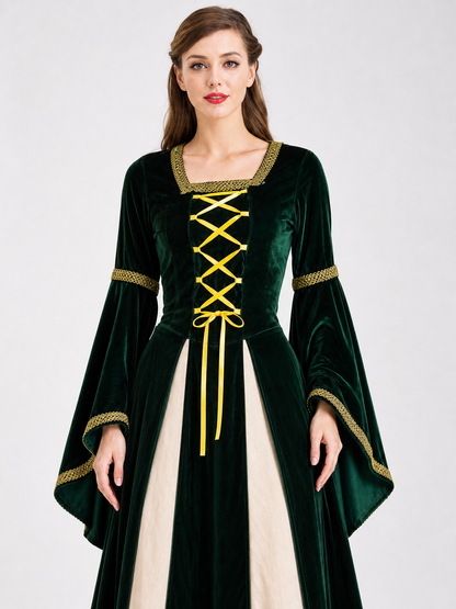 Medieval-Style Carnival Dress with Lacing