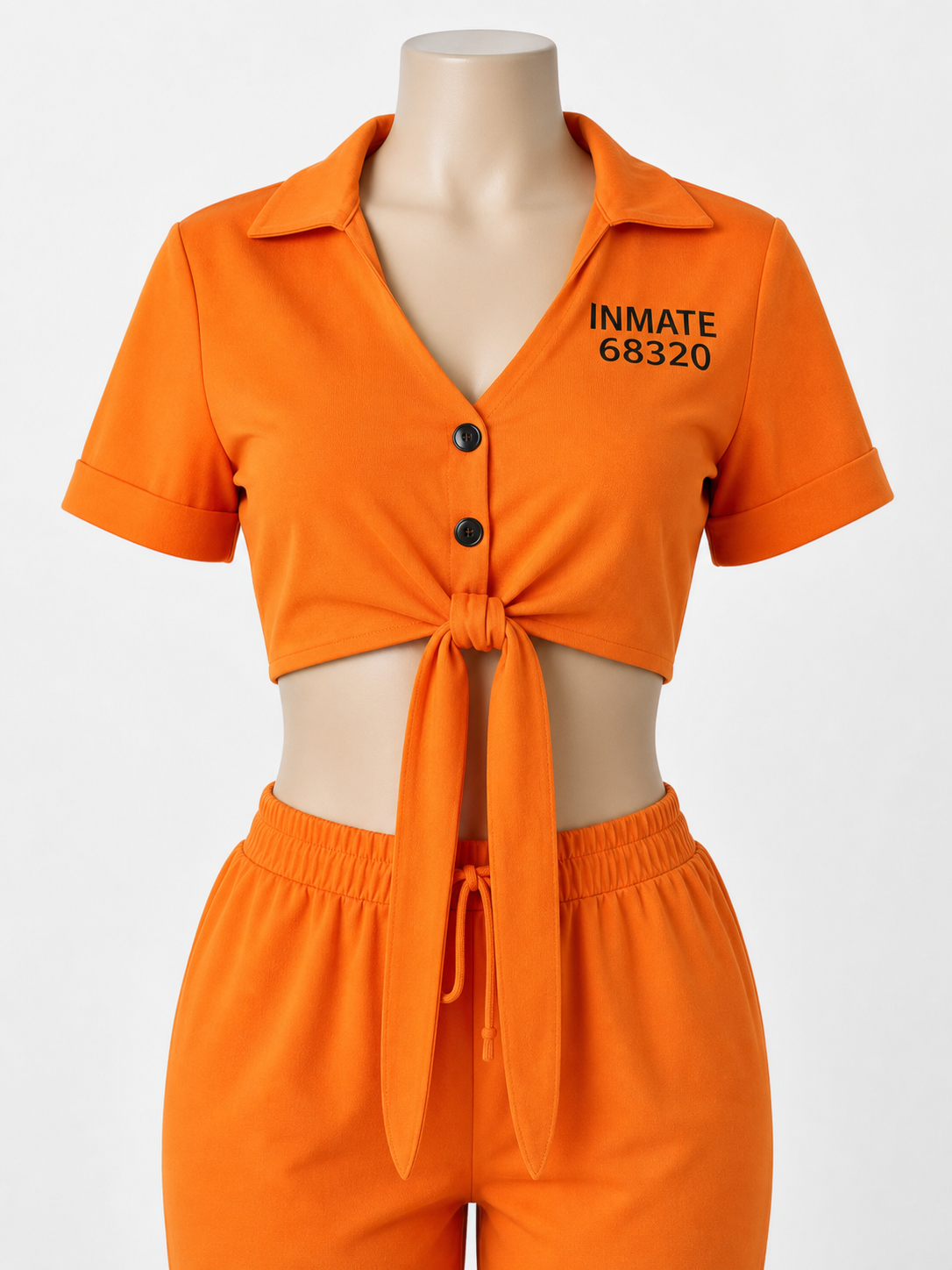 Halloween costume, orange printed set