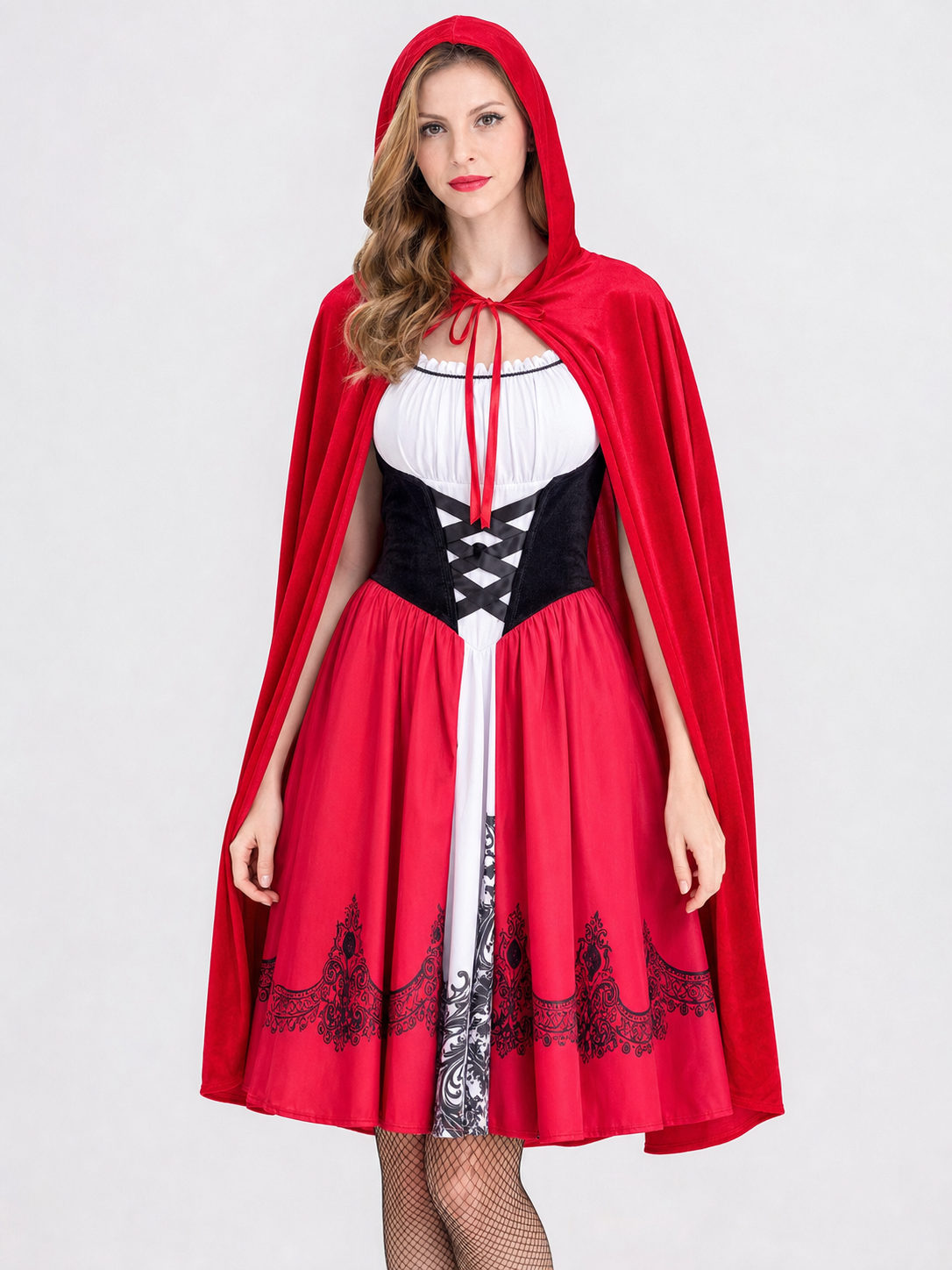 Little Red Riding Hood Costume with Cape and Dress