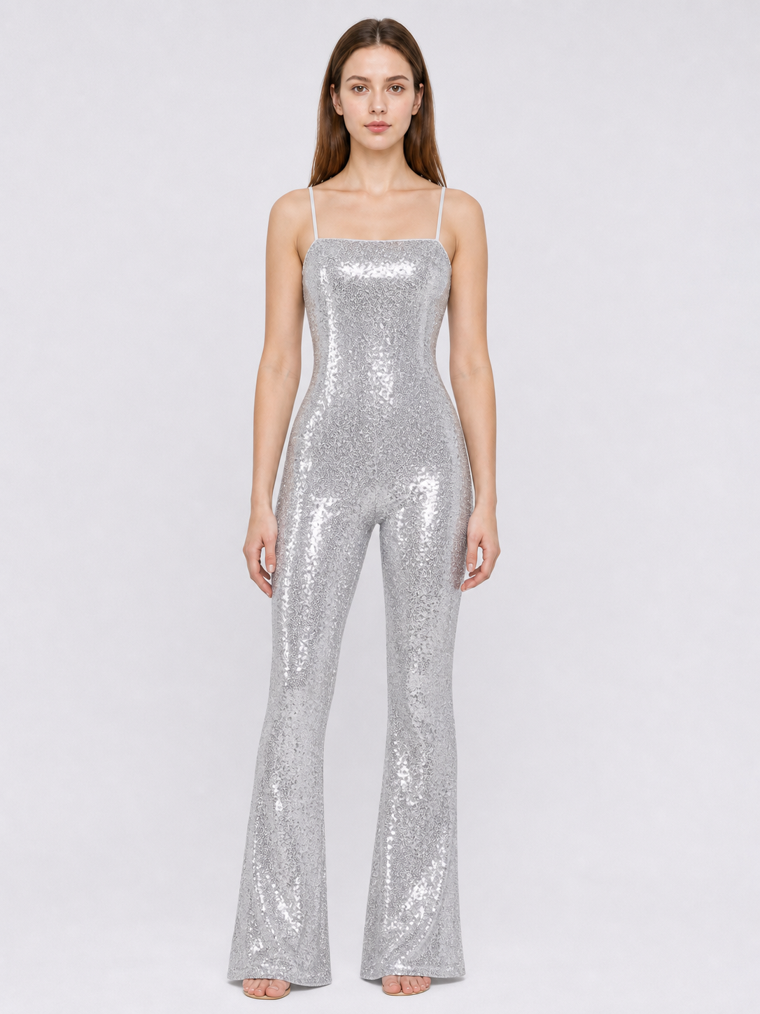 Silver Barbie Sequin Stage Jumpsuit