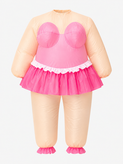 Inflatable ballet-style costume with USB fan