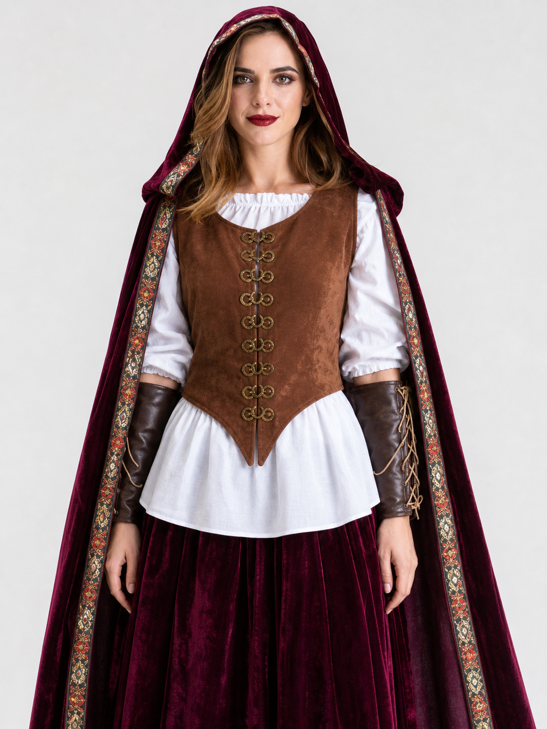 Little Red Riding Hood Costume with Cape and Skirt for Stage
