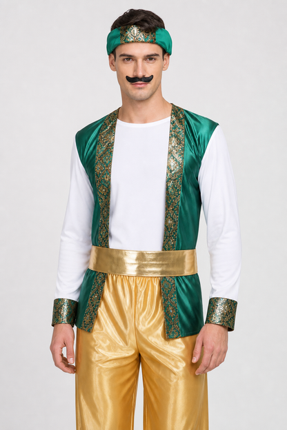 Aladdin Carnival Costume with Vest and Harem Pants