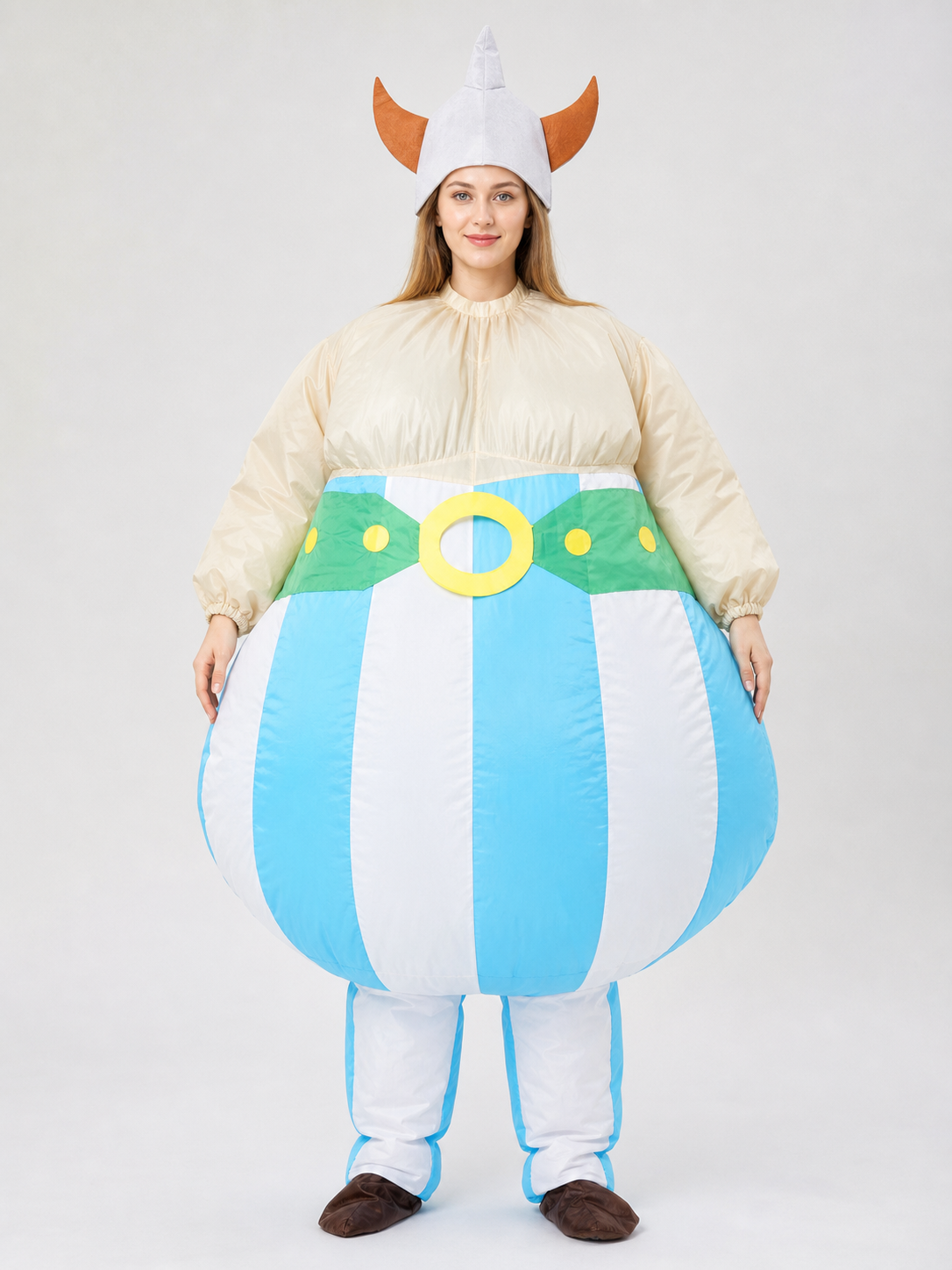 Inflatable Viking Costume with Horned Helmet for Parties