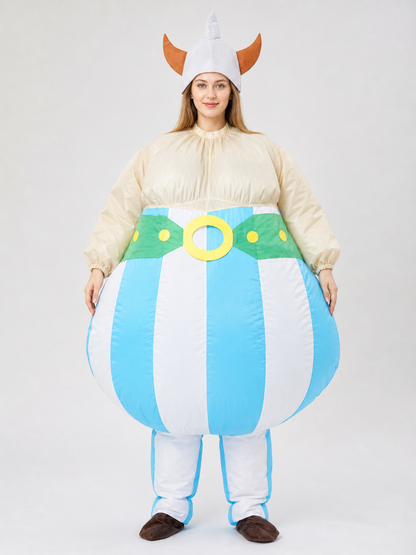 Inflatable Viking Costume with Horned Helmet for Parties