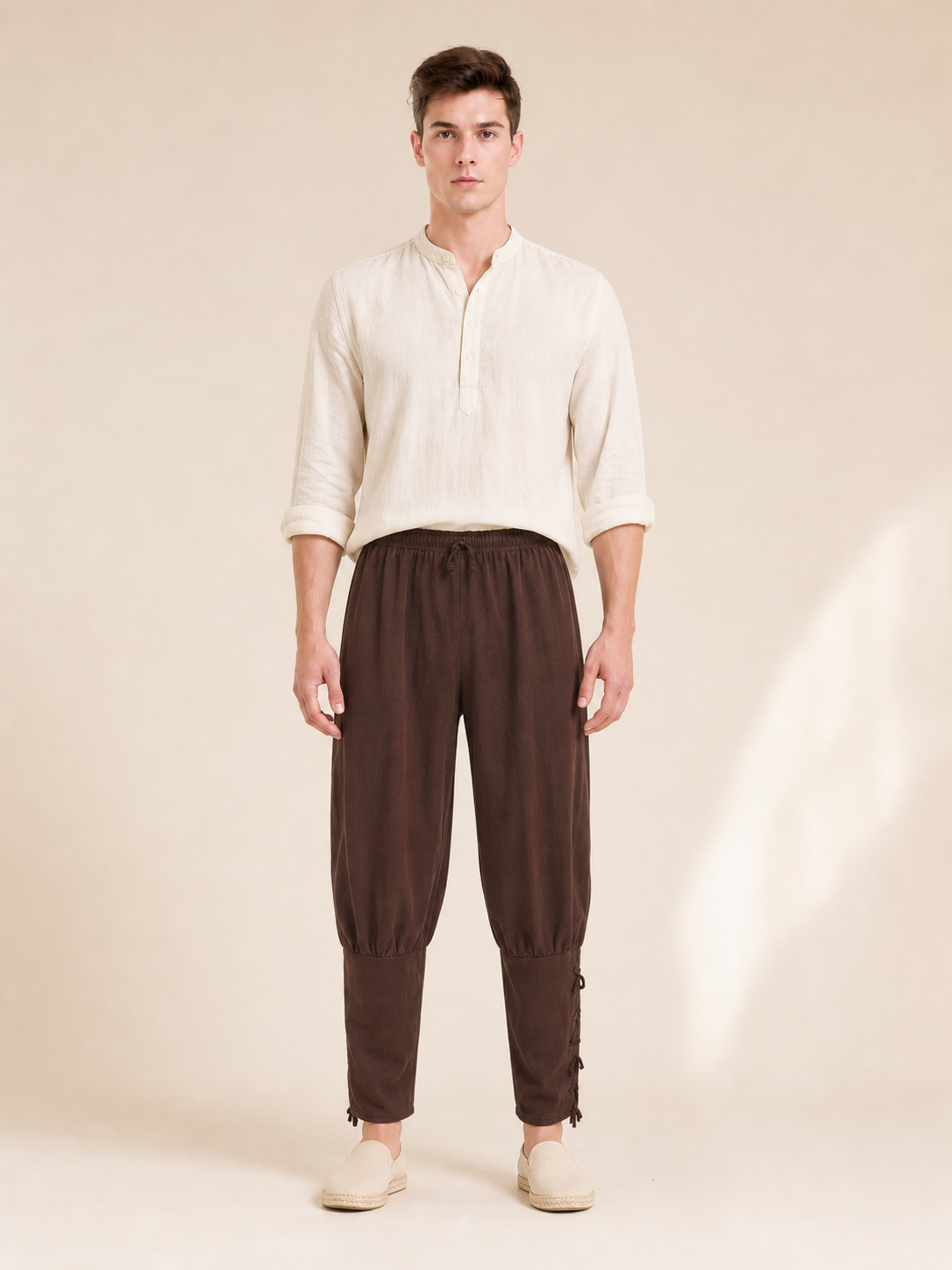 Brown pirate-style pants for cosplay