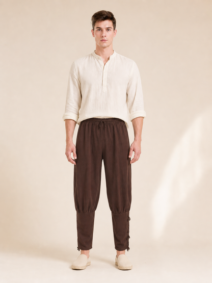 Brown pirate-style pants for cosplay