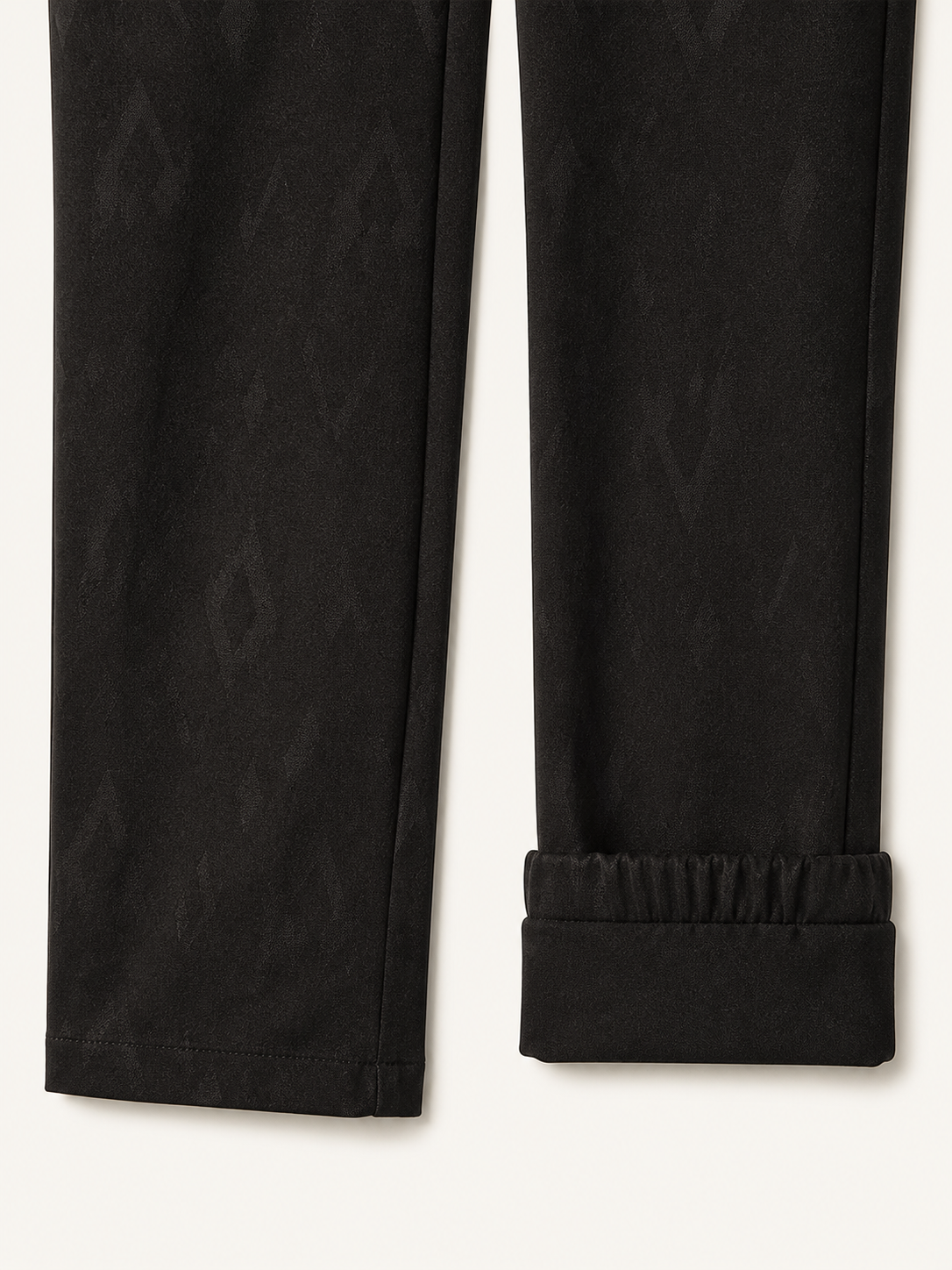 Straight-Leg Pants with Jacquard Pattern