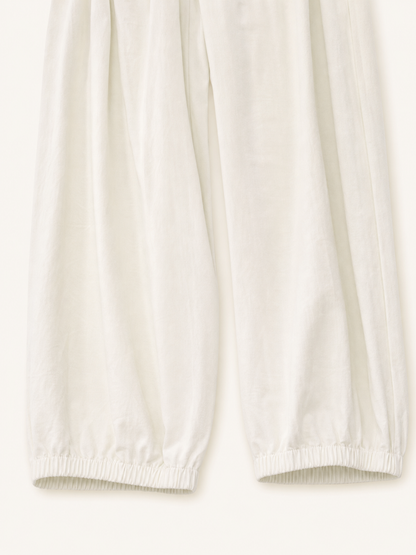 High-Waisted Wide-Leg Drawstring Pants