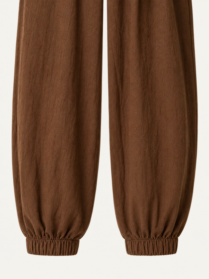 Men's brown cropped jogger pants