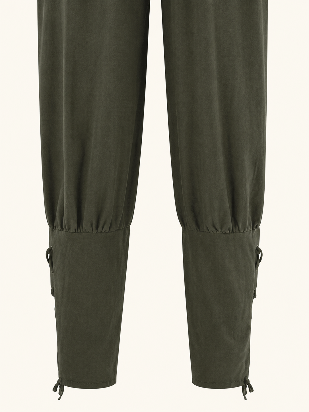 Relaxed-Fit Cargo Pants with Drawstring Cuffs