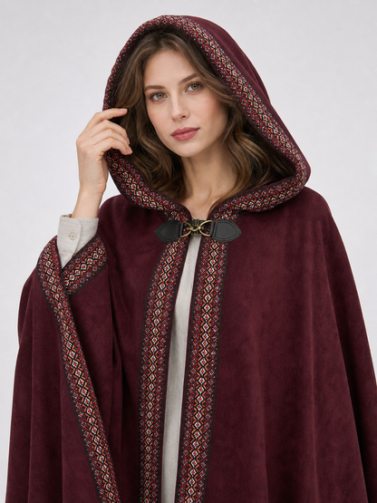 Brown Carnival Cloak with Hood