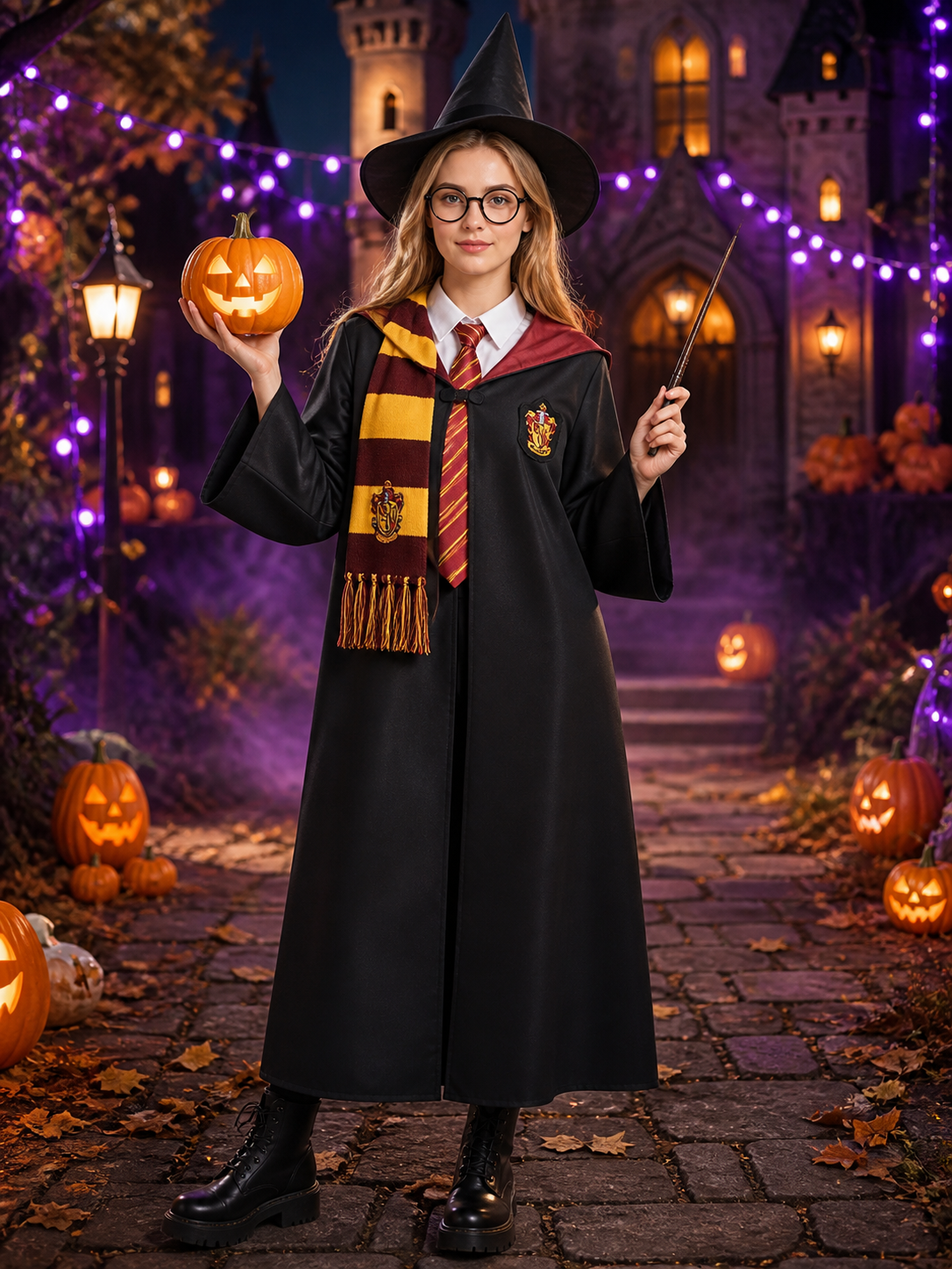 Gryffindor Wizard Robe for Cosplay and Performances Costumes detail 2
