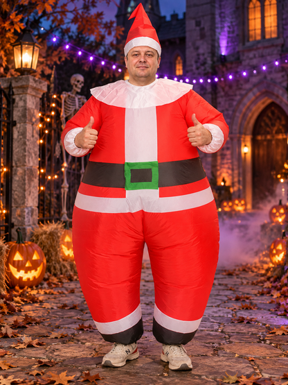 Adult Inflatable Santa Claus Costume with Hat