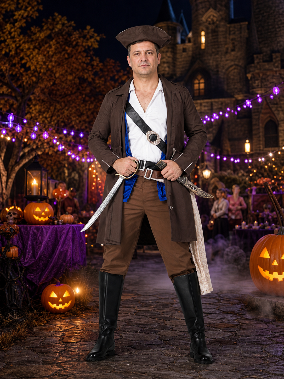 Pirate Costume in a Pirates of the Caribbean Style for Masquerades