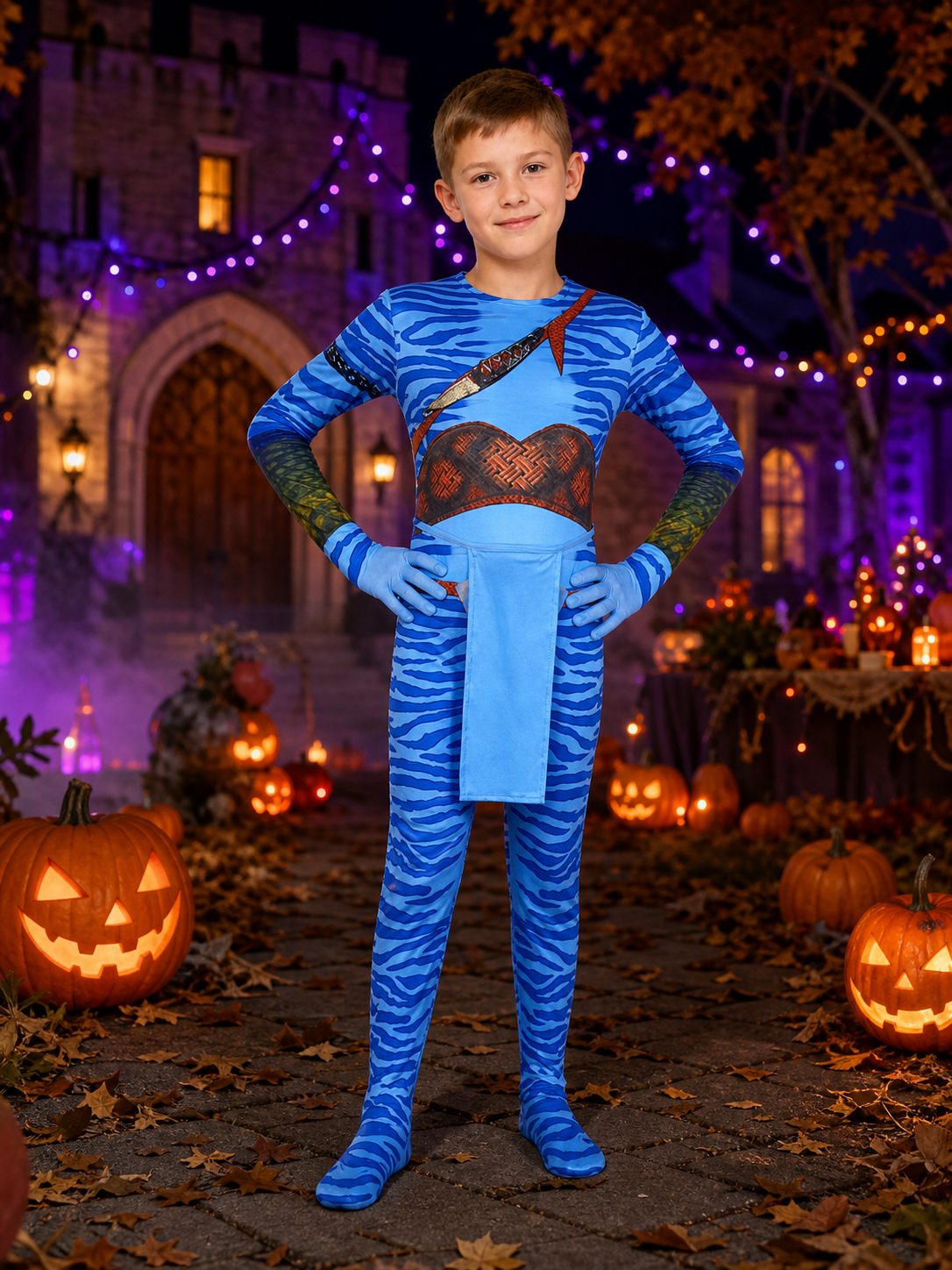 Avatar One-Piece Costume with Belt for Cosplay and Stage Performances Costumes detail 2