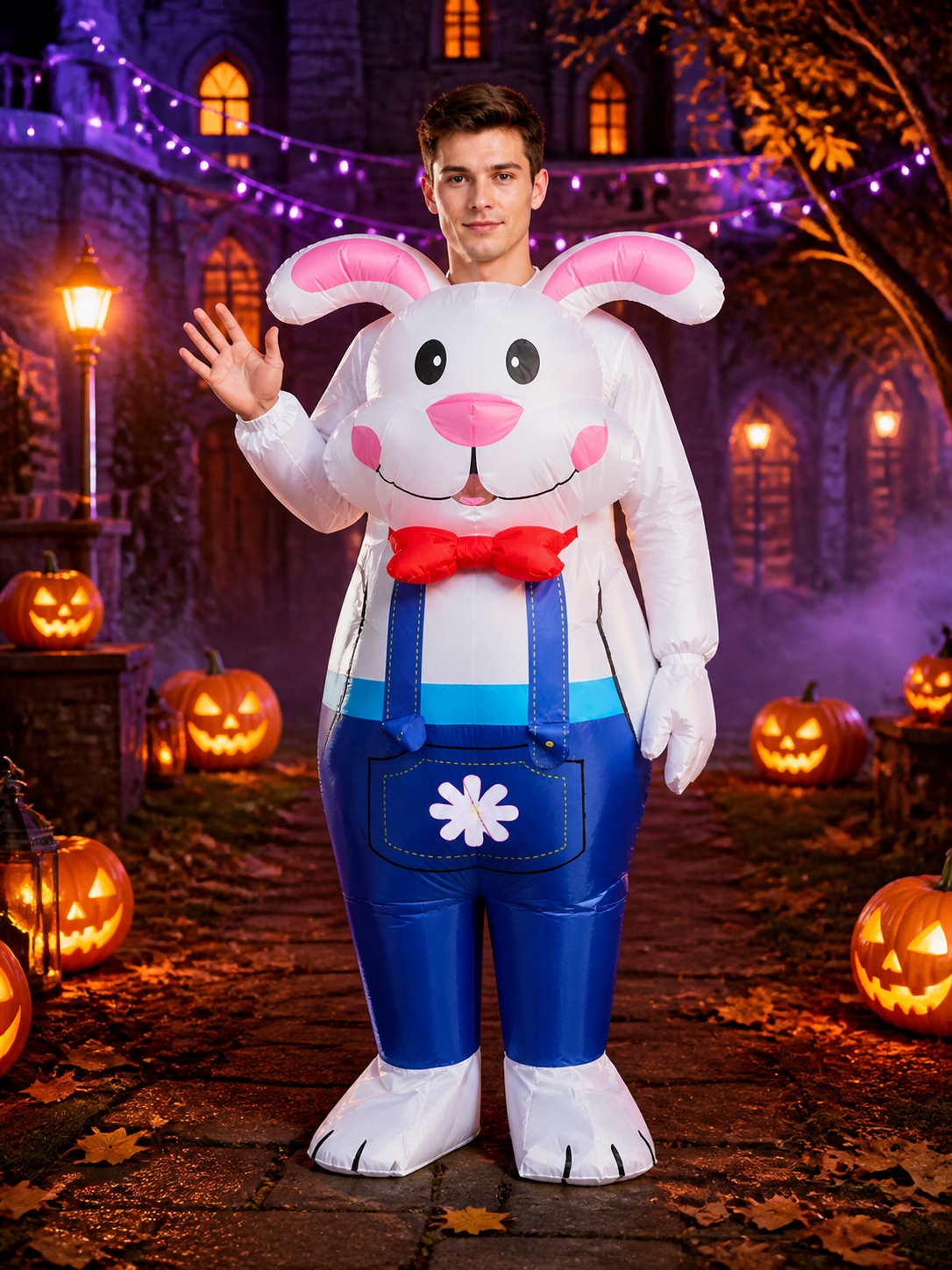 Easter Inflatable Bunny Costume, Cartoon Rabbit Suit For Cosplay Party Costumes detail 2