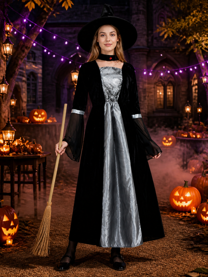 Witch Costume, Long Halloween Dress Costume Dresses detail 2