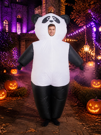 Inflatable Panda Costume Bodysuit for Adults, Funny Halloween Party Outfit