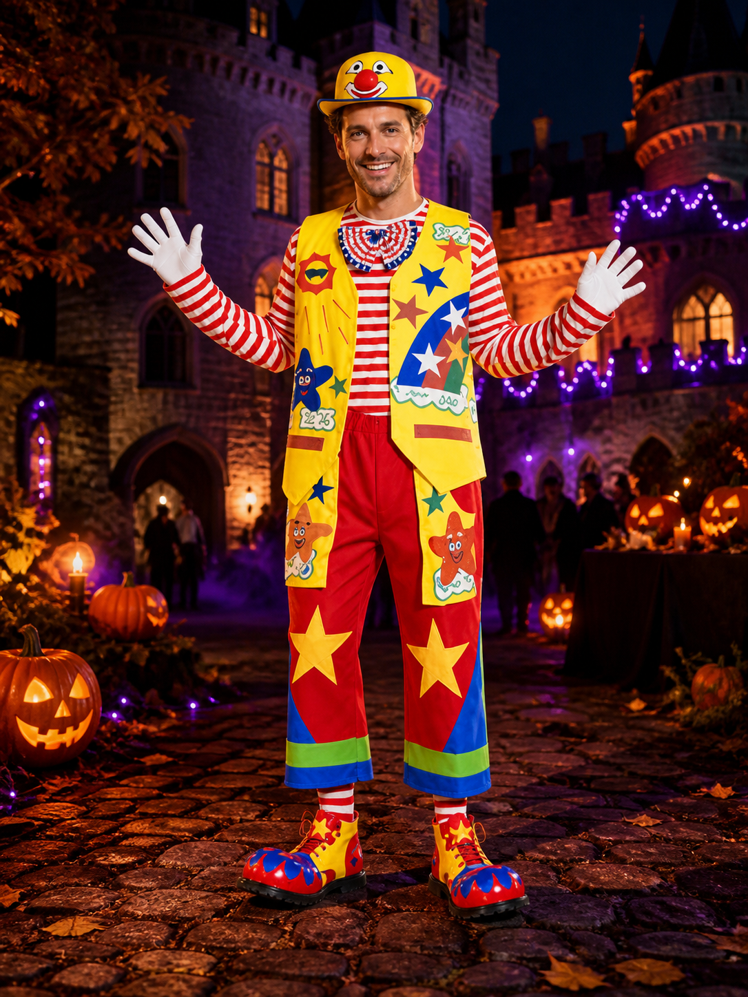 Circus Clown Costume for Performances and Halloween Costumes detail 2
