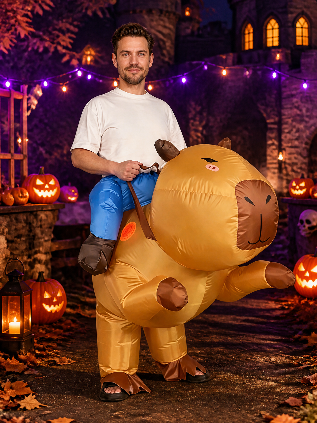 Unisex Inflatable Animal Costume, Funny Halloween Christmas Party Performance